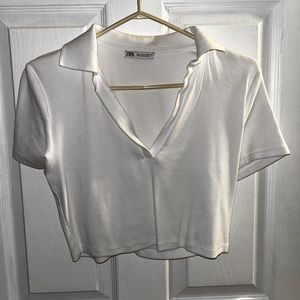 V-Neck Cropped T-Shirt